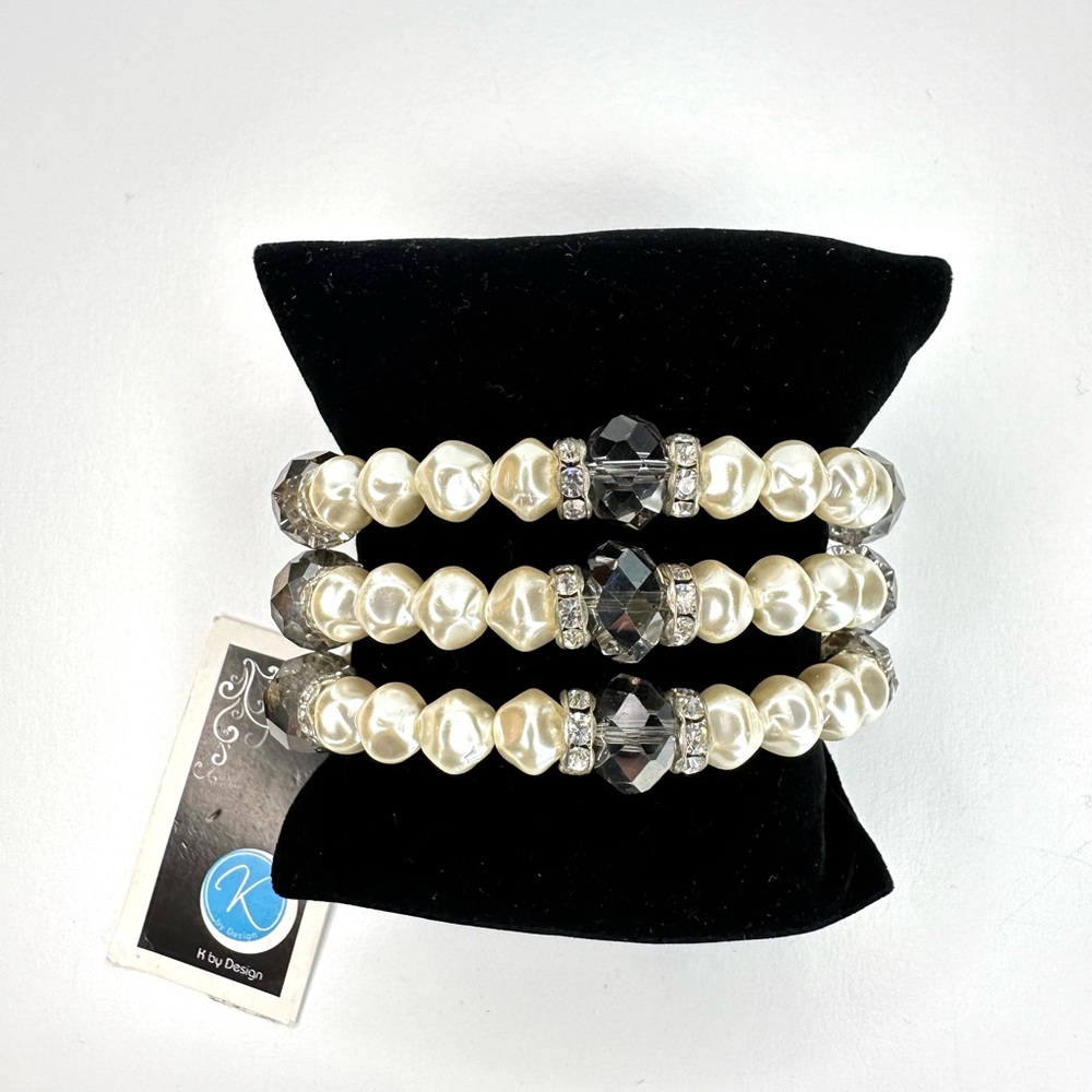 K By Design Diva Collection Baroque Pearl Statement Bracelet
